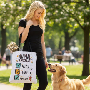 Foster Checklist Tote Bag–Shelter Volunteer Gift