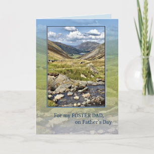 Foster Dad on Father's Day, Mountain Landscape Card