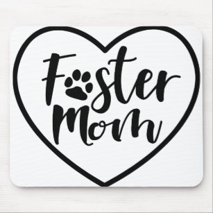Foster Dog Mom Heart Mouse Mat