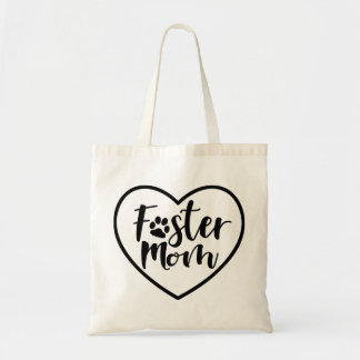 Foster Dog Mum Heart Tote Bag