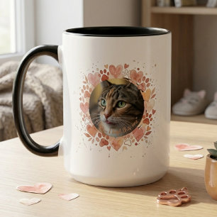 Foster Fail Pet Photo Heart Wreath Gift Mug