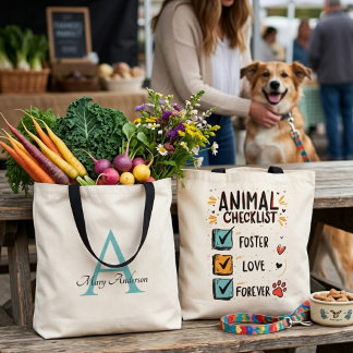 Foster Love Forever Animal Rescue Advocate Gift Tote Bag
