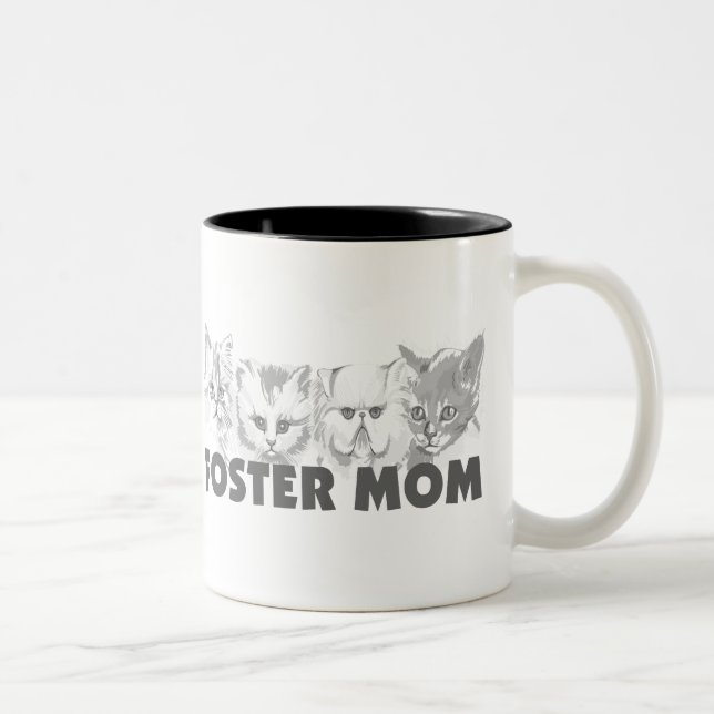 Foster Mum (cats) Two-Tone Coffee Mug (Right)
