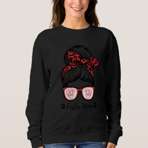 Foster Mum Dog And Cat In A Heart With Paw Prints  Sweatshirt