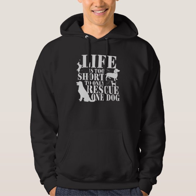 Foster Mum Dog Rescue Mum All Dogs Puppies  2 Hoodie (Front)