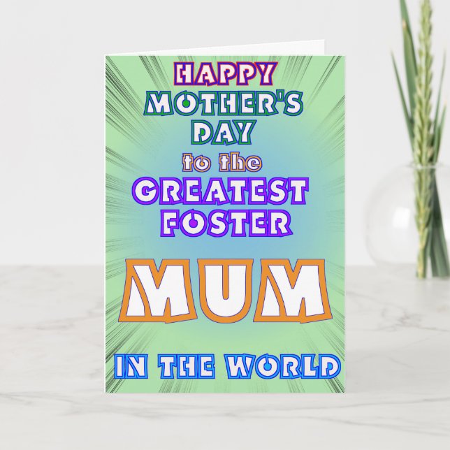 Foster Mum Mother's Day Card (Front)