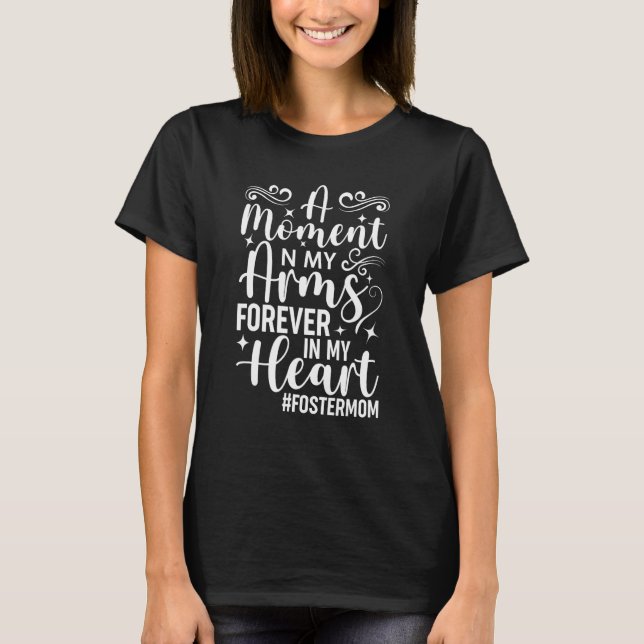 Foster Parent Mum Hearts Foster Care Adoption Day  T-Shirt (Front)