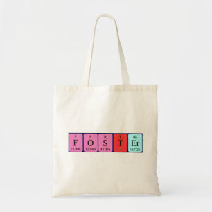 Foster periodic table name tote bag