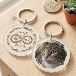 Foster Pet Neutral Earthy Key Ring