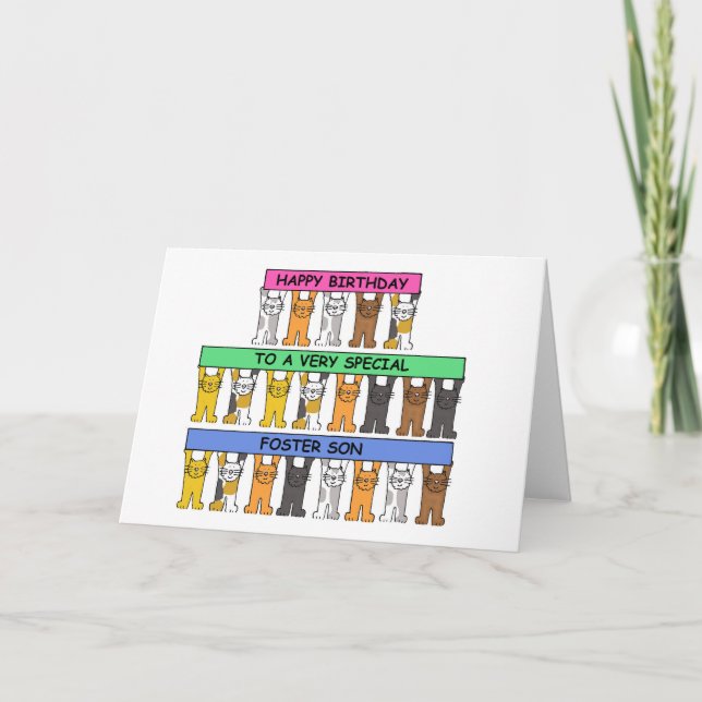 Foster Son Happy Birthday Card (Front)