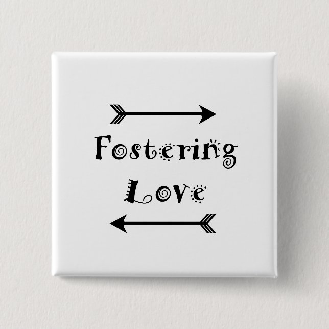 Fostering Love 15 Cm Square Badge (Front)
