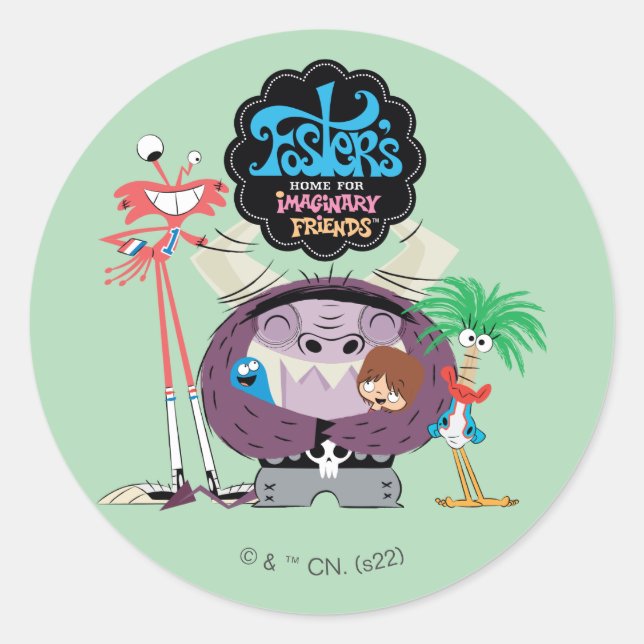 Foster's Home for Imaginary Friends | Group Hug Classic Round Sticker (Front)