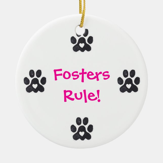 Fosters & Rescues Rule Ornament (Front)