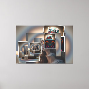 Foto collage canvas print