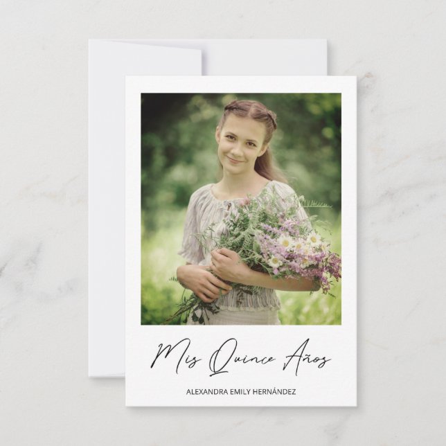 Foto Instantánea Quinceañera Moderna en Español (Front)