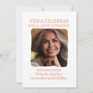 Foto Personalizada Invitación de 50 Años Invitation