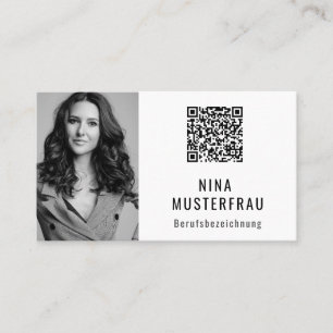 Foto QR Code Vorlagen Visitenkarte Business Card