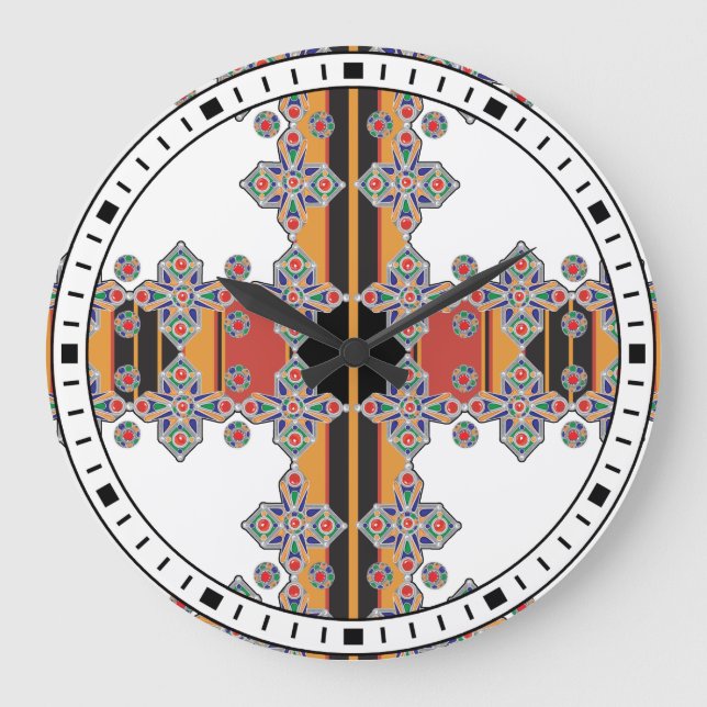 FOUDA DE LA ROBE KABYLE A BIJOUX KABYLE LARGE CLOCK (Front)