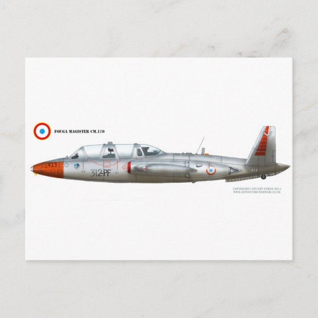 Fouga Magister CM.170 Postcard (Front)