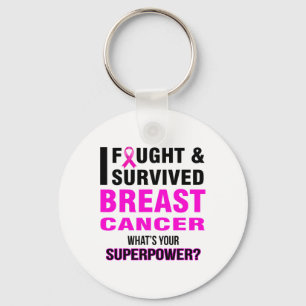Fought And Survived Breast Cancer T Shirts Key Ring