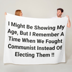 FOUGHT COMMUNISM FLEECE BLANKET