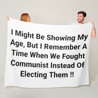 FOUGHT COMMUNISM FLEECE BLANKET