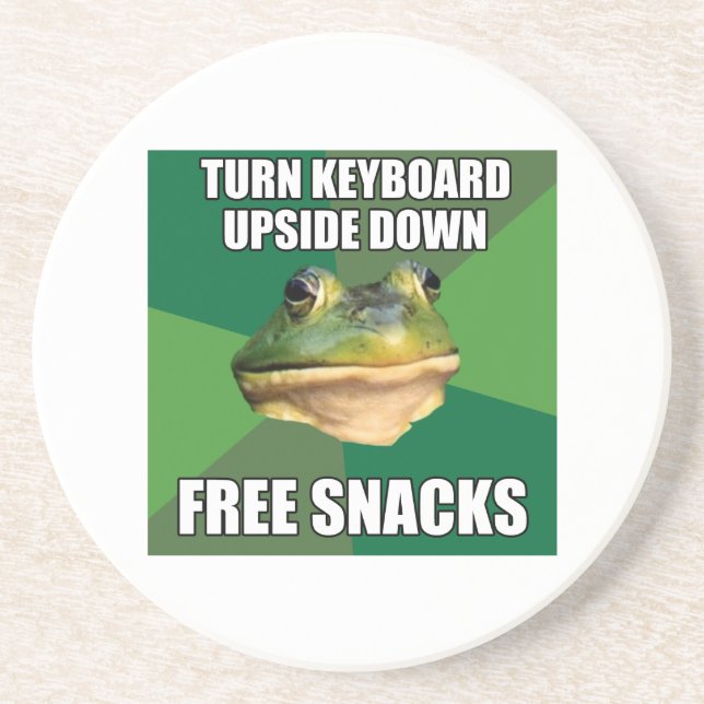 Foul Bachelor Frog Free Snscks Coaster (Front)