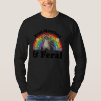 Foul Mouthed and Feral Racoon Funny Rainbow Racoo