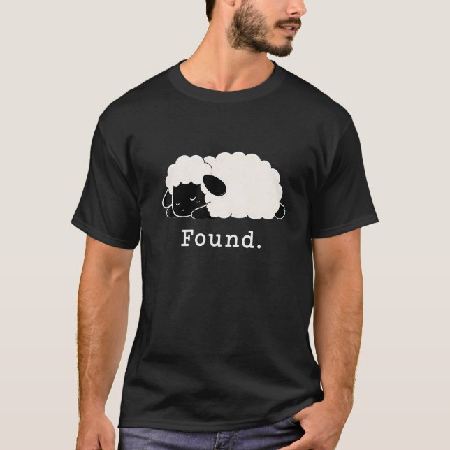 Found By Grace Psalm 23 Sheep T-Shirt (Front)