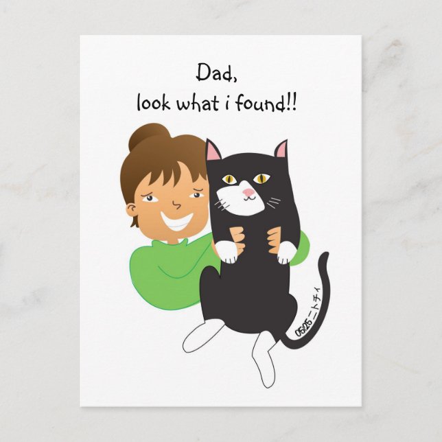 Found Cat Postcard (Front)