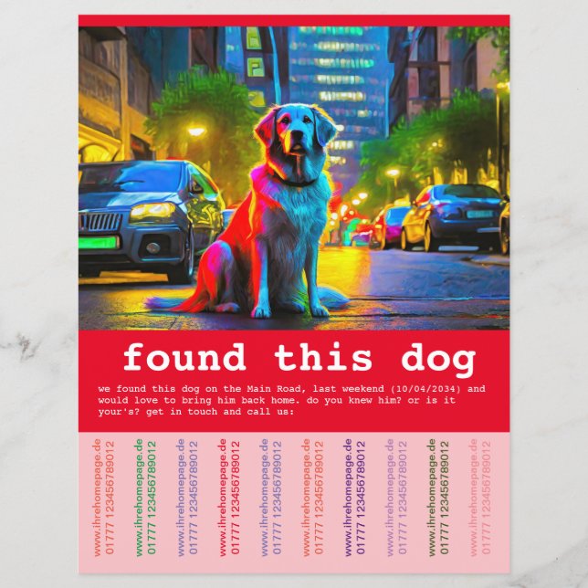 Found Dog  Flyer (Front)