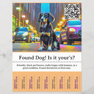 Found Dog Template Tear Off  Flyer