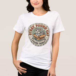 Found Family Stray Found Cat Found Family Stray Fo Tri-Blend Shirt