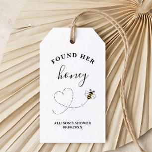 Found Her Honey Bridal Shower or Wedding Gift Tags