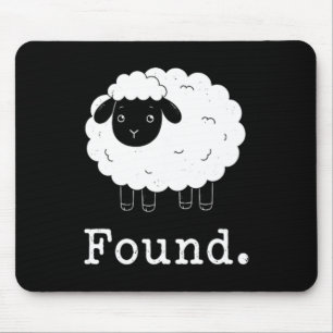 Found Minimalist Sheep Christian Psalm 23 Lamb Mouse Mat