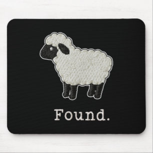 Found Minimalist Sheep Christian Psalm 23 Lamb Mouse Mat