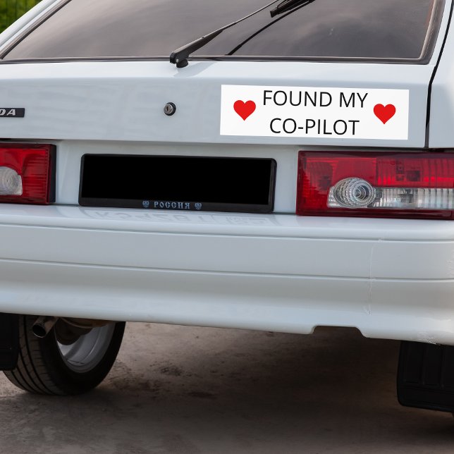 'Found My Co-Pilot',Funny Cute Cool Aviator  Bumper Sticker (Creator Uploaded)