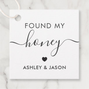Found My Honey Gift Tag, Wedding Tag, Favour Tags