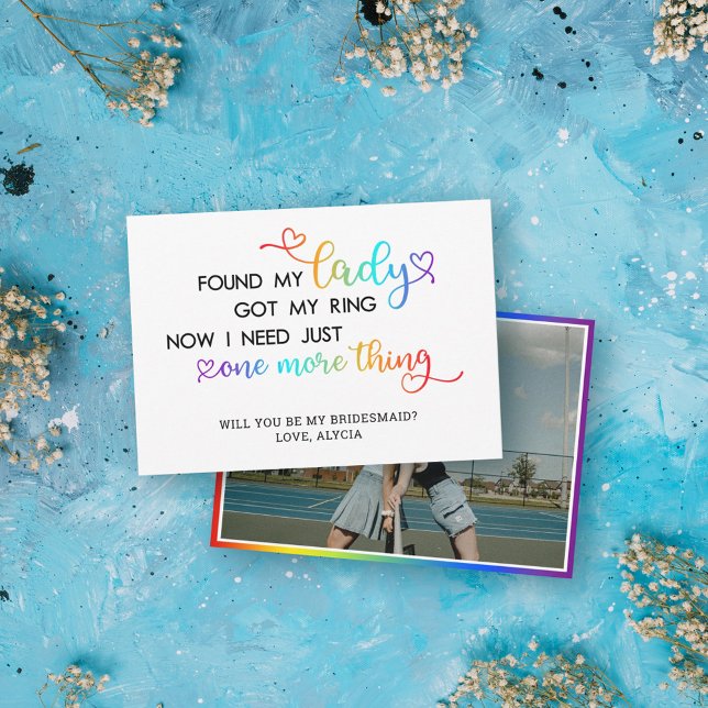 Found My Lady LGBT Wedding Be My Bridesmaid Invitation (Creator Uploaded)