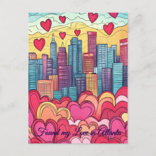 Found my Love in Atlanta USA Valentine's Day Postcard