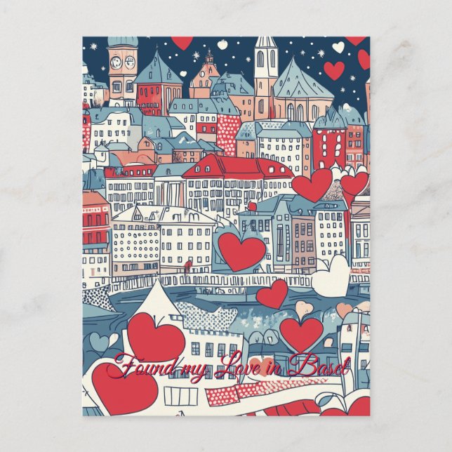 Found my Love in Basel Switzerland Valentine's Day Postcard (Front)