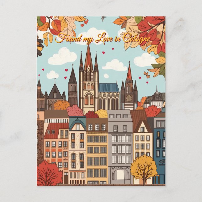 Found my Love in Cologne Valentine's Day Postcard (Front)