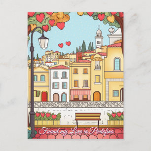 Found my Love in Portofino Valentine's Day Postcard