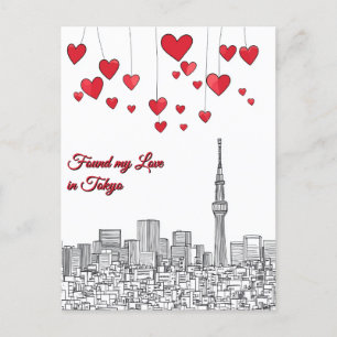Found my Love in Tokyo Valentine's Day Postcard