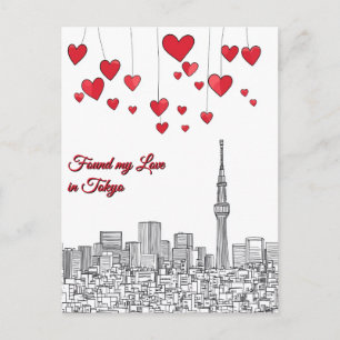 Found my Love in Tokyo Valentine's Day Postcard
