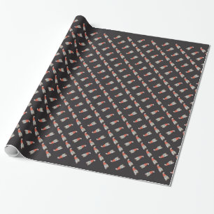 Found Santa Doll Wrapping Paper