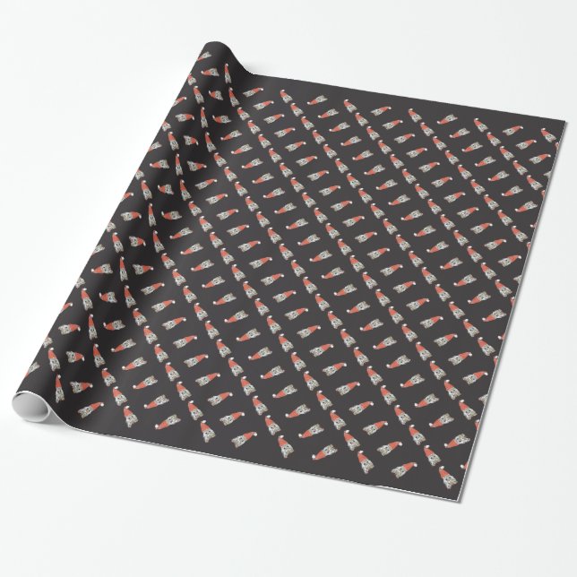 Found Santa Doll Wrapping Paper (Unrolled)