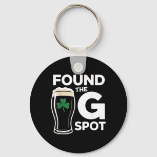 Found The G Spot Funny St Patricks Day Key Ring