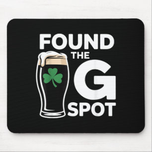 Found The G Spot Funny St Patricks Day Mouse Mat