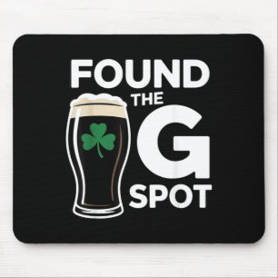 Found The G Spot Funny St Patricks Day Mouse Mat